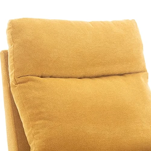HomSof Rocker Recliner, Polyester Rocking Nursery, Modern Lounge Chair For Living Room, One Size, Yellow Swivel Glider - Image 5