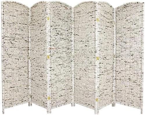 ORIENTAL Furniture 6-Feet Tall Recycled Newspaper Room Divider, 3 Panels - Image 4