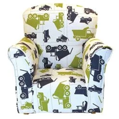 Brighton Home Furniture Toddler Rocker In Dump Truck Printed Cotton