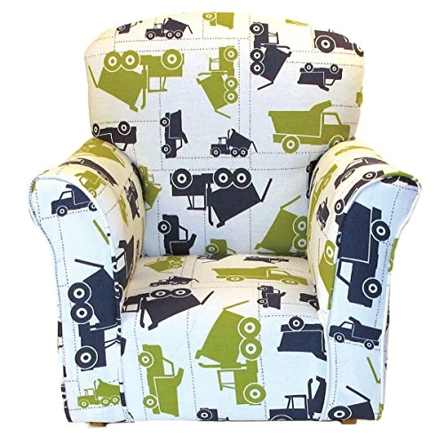 Brighton Home Furniture Toddler Rocker In Dump Truck Printed Cotton