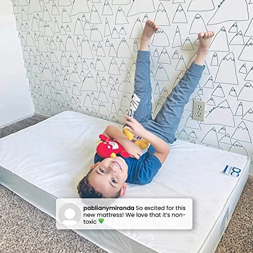 Delta Children Twinkle Galaxy Dual Sided Crib And Toddler Mattress - Premium Sustainably Sourced Fiber Core - Waterproof - GREENGUARD Gold Certified (Non-Toxic) - 7 Year Warranty - Made In USA - Image 5