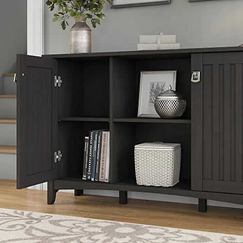 Bush Furniture Salinas Accent Storage Cabinet With Doors In Vintage Black - Image 3