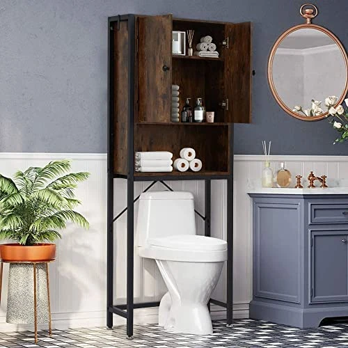 HLXZN Over The Toilet Storage Cabinet - Bathroom Space Saving Storage Organizer Cabinet, Bathroom Organizer Shelf, Toilet Storage Rack