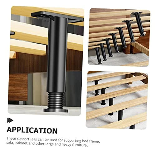 Housoutil 4pcs Bed Support Frame Adjustable Bed Frames Adjustable Bed Bases Bed Stand Adjustable Bed Legs Sofa Replacement Legs Bed Support Legs Bed Frame Support Bed Center Leg Furniture - Image 2