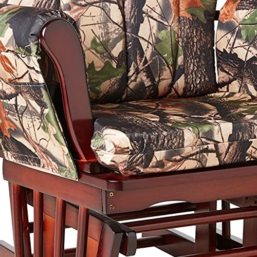 Artiva USA Wood Glider Chair And Ottoman Mircofiber Cushion Set - Image 6