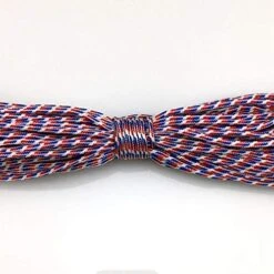 Red+Blue+White Length: 50Ft/15M Micro Cord Paracord 2Mm Tent Camping Guy Rope Parachute Cord