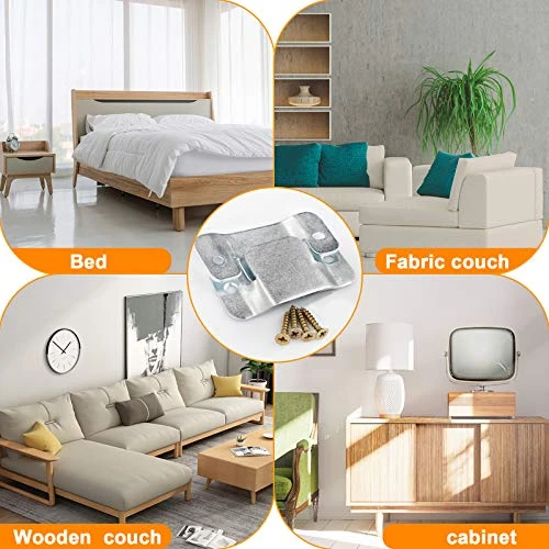 Sectional Sofa Connector Bracket, Sectional Couch Connectors Bands For Sectionals,Furniture Connectors With Screws,4 Pieces - Image 2