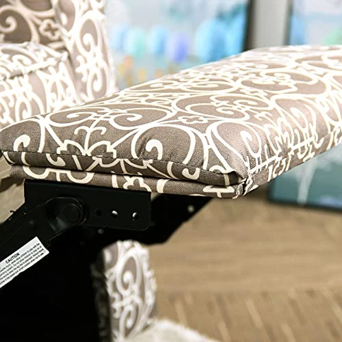 JC Home BT-R8389A30 Recliner, Gray And White - Image 2