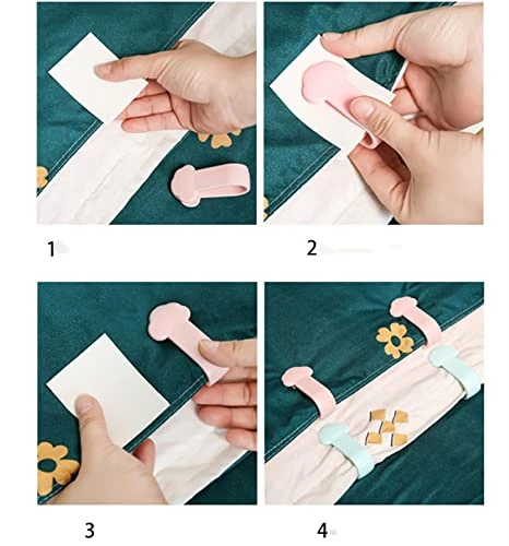 LUKEO 6Pcs Quilt Buckle Fixing Clip Safe Children's Non-Slip Sheet Home Mattress Sofa Cushion Fasteners Clip (Color : E, Size : As Shown) - Image 3