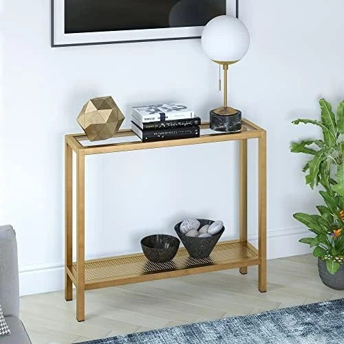 Henn&Hart 20" Wide Square Side Table In Blackened Bronze, Table For Living Room, Bedroom - Image 6
