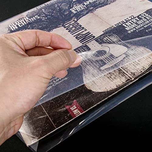 100x Vinyl Record Outer Sleeves, 12" LP - Crystal Clear, Not Cloudy, No Wrinkles