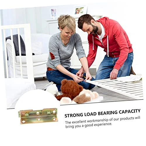 Housoutil 24 Pcs Bed Button Bed Hanger Bed Hinge Cold Rolled Steel Furniture - Image 2