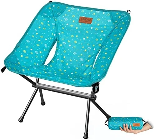 G2 GO2GETHER Star-Moon Printing Lightweight Camping Folding Chair For Youth, 600D Oxford Fabric, Durable Aluminum Alloy Frame, Easy To Storage And Carry, Suit For Camping, Hiking, Go To Beach (Black) - Image 8