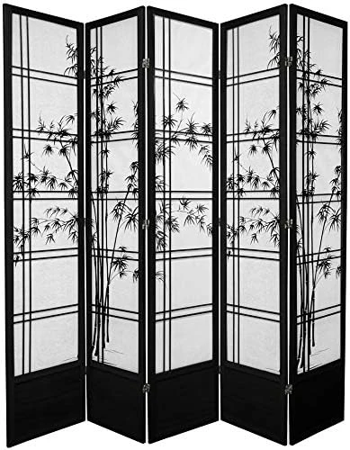 Oriental Furniture 7 Ft. Tall Bamboo Tree Shoji Screen - Honey - 5 Panels - Image 11