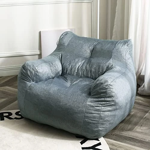 N&V Bean Bag Chair Giant High-Density Foam Filling Sofa For Teens, Adults To Gaming, Reading, And Watching TV - Image 4