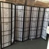 Coaster Oriental Square Style Room Screen 7 Panel Black