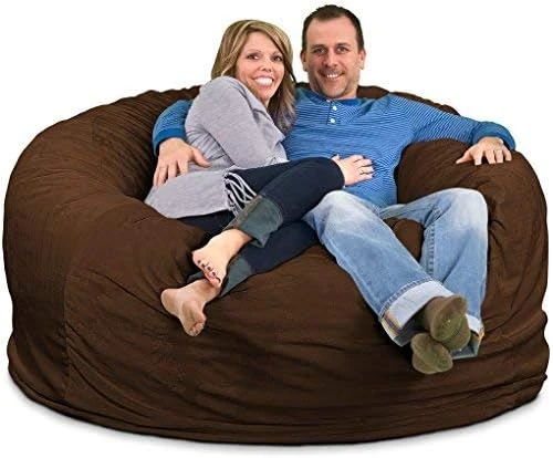 ULTIMATE SACK 6000 (6 Ft.) Bean Bag Chair Cover In Multiple Colors: Cover ONLY. (6000, Cloud Suede) - Image 6