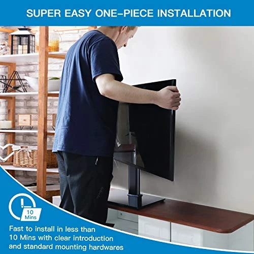 PERLESMITH Universal TV Stand Table Top TV Base For 32 To 60 Inch LCD LED OLED 4K Flat Screen TVs-Height Adjustable TV Mount Stand With Tempered Glass Base, VESA 400x400mm,Holds Up To 88lbs PSTVS15 - Image 3