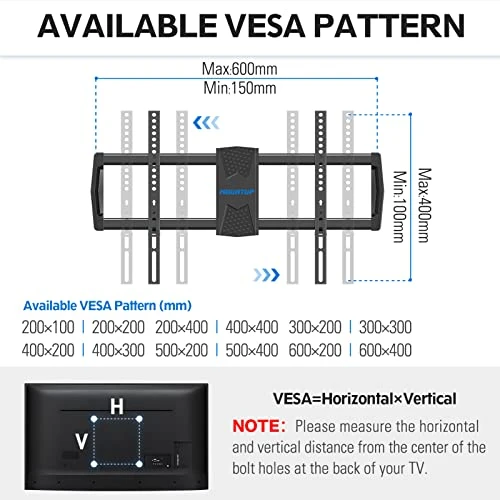 MOUNTUP UL Listed Full Motion TV Wall Mount For Most 42-82 Inch TVs, Wall Mount TV Bracket With Articulating Swivel And Tilt, TV Mount Max VESA 600x400mm, Holds Up To 100lbs Fits 16" Studs MU0028 - Image 2