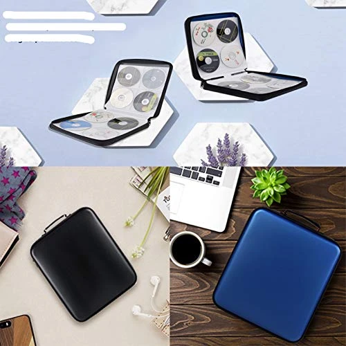 Fansport CD Case 160 Capacity DVD Case Organizer CD/DVD Case, CD Case Storage DVD Organizer Case DVD Booklet CD/DVD Holder Case DVD Book Heavy Duty DVD Case Book Wallet - Image 4