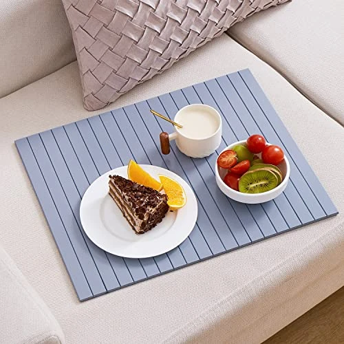GEHE Couch Arm Table Flexible/Foldable Sofa Arm Tray Table Perfect For Drink Snacks Great Arm Tray For Couch Armrest Tray - Image 2