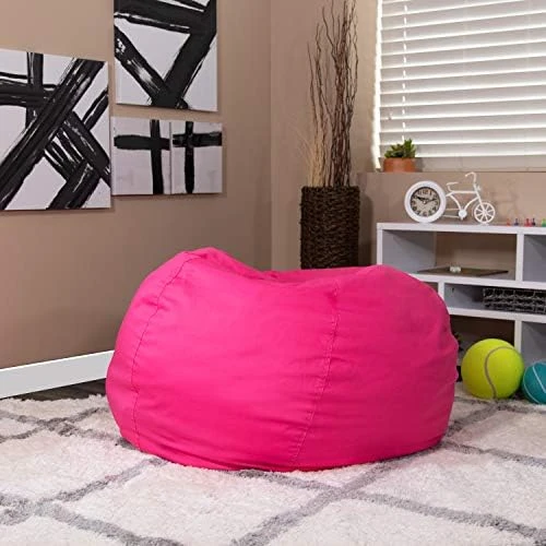 EMMA + OLIVER Oversized Solid Navy Blue Refillable Bean Bag Chair For All Ages - Image 12