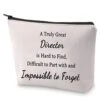 BLUPARK Director Gift Director Cosmetic Bag A Truly Great Director Canvas Makeup Bag For Band Theater Movie Director (Truly Great Director)