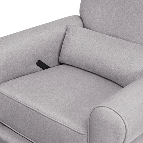 DaVinci Ruby Recliner And Swivel Glider In Misty Grey, Greenguard Gold Certified - Image 7