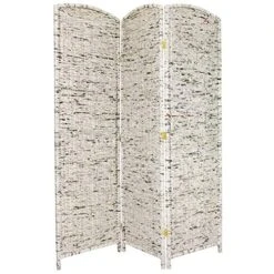 ORIENTAL Furniture 6-Feet Tall Recycled Newspaper Room Divider, 3 Panels