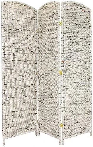 ORIENTAL Furniture 6-Feet Tall Recycled Newspaper Room Divider, 3 Panels - Image 2