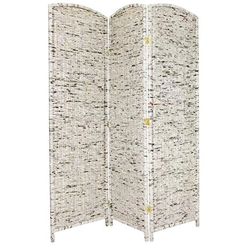 ORIENTAL Furniture 6-Feet Tall Recycled Newspaper Room Divider, 3 Panels