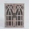 Pemberly Row Double Door Wood Mounted Wall Cabinet In Distressed Oak