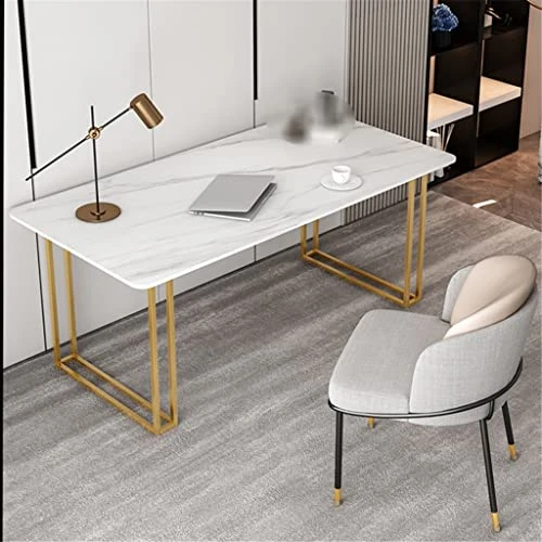 SXDS Marble Computer Desk Office Desk Study Rock Slab Workbench Conference Table - Image 2