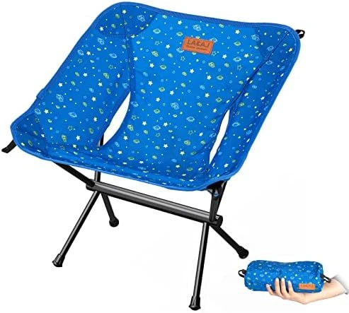 G2 GO2GETHER Star-Moon Printing Lightweight Camping Folding Chair For Youth, 600D Oxford Fabric, Durable Aluminum Alloy Frame, Easy To Storage And Carry, Suit For Camping, Hiking, Go To Beach (Black) - Image 7