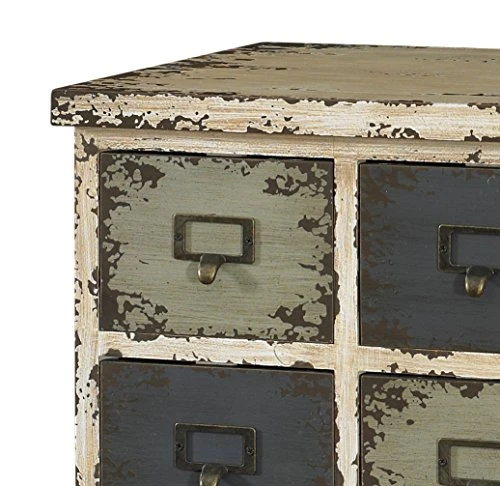 Powell Company 990-333 Parcel 13-Drawer Cabinet Distressed White, 13.75 X 23.8 X 31.88 - Image 3