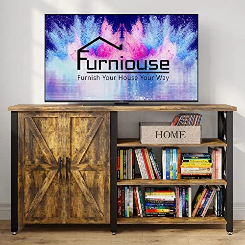 Furniouse 58" W Console Table With Cabinet, Narrow Sofa Table,Entryway Table With 4 Tier Open Storage, Side Table For Hallway, Living Room, Bedroom, Sturdy And Stable, Easy To Assemble Vine - Image 4