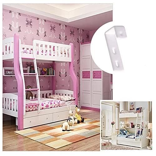 Mewuthede 4pcs PVC Coated Bed Ladder Hooks, Iron Bunk Bed Ladder Hooks Brackets,Heavy Duty Hook Brackets For Bed Decoration Tool - Image 5