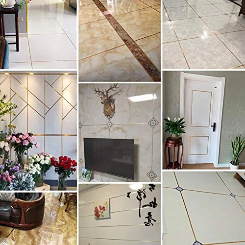 Gold Metalized Polyester Mylar Film Tape With Acrylic Adhesive, 1 In X 55 Yds. Vibrant Mirror Like Finish, Gold Decor Tape For Detailing Accent Wall, Cabinet (For Smooth And Dry Surface Only)) - Image 7