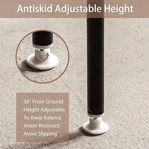 Barton Toilet Storage Rack, 3 -Tier Over-The-Toilet Bathroom Space Saver - Easy To Assemble 27" W X 10" D X 66" H, Black - Image 3