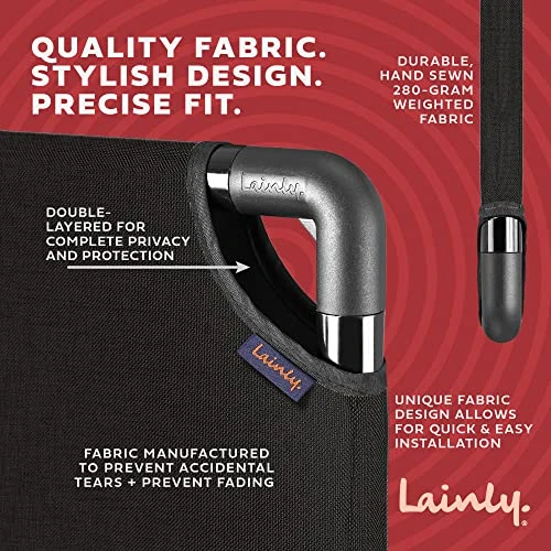 Lainly Rolling Room Divider Wall - Made In North America (6' L X 6' H, Dark Gray) Partition Room Dividers, Temporary Wall, Office Divider, Privacy Screen, Wall Divider & Room Divider Screen - Image 3