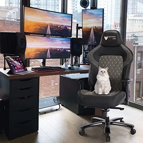 VON RACER Big And Tall Gaming Chair 440lb Gamer Chair With Gel Cold Cure Foam Lumbar Big And Tall Office Chair 4d Adjustable Arms Heavy Duty Metal Base Computer Chair For Gamers Office Workers - Image 2