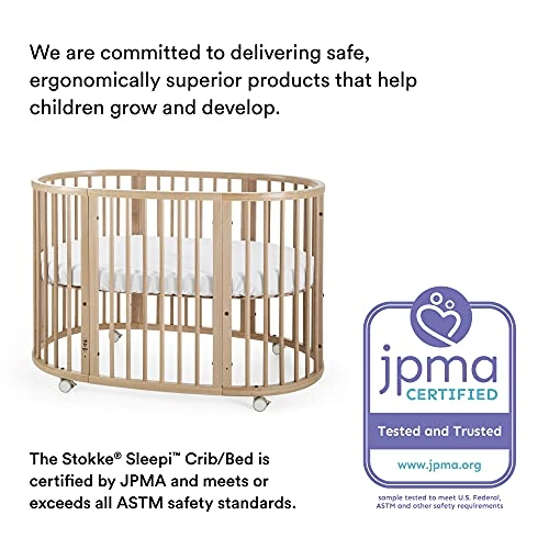 Stokke Sleepi Mattress, Natural White - Foam Crib/Bed Mattress - Offers Comfort & Support For Children - Includes Non-Toxic Cover - Image 5