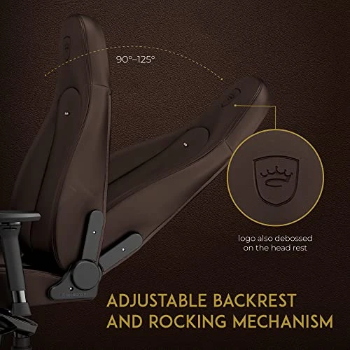 Noblechairs ICON Gaming Chair And Office Chair With Lumbar Support, PU Hybrid Leather, Java Edition - Image 3