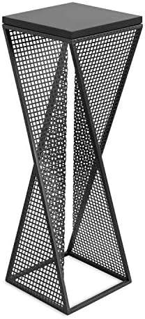 Kate And Laurel Elita Modern Wood And Metal Accent Table, 10 X 10 X 30, Charcoal Gray, Chic Side Table For Decorative Display - Image 6