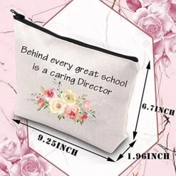 BDPWSS Director Gifts Teacher Appreciation Gifts Preschool Director Gift Principal Gift Daycare Teacher Gifts Retirement Cosmetic Bag Makeup Bag For Director Principal Teacher (caring Director)