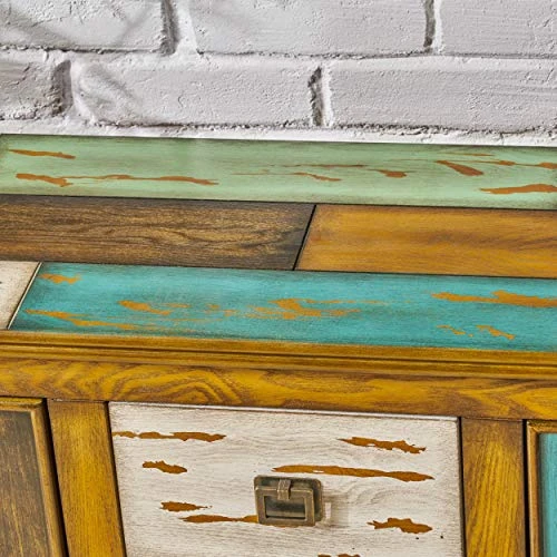 Christopher Knight Home Everest 4 Drawer 2 Door Cabinet, Multicolor - Image 3