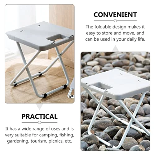 Veemoon Portable Folding Stool Foldable Stool Folding Bar Stools Camping Stool Heavy Duty: Fold - Image 6