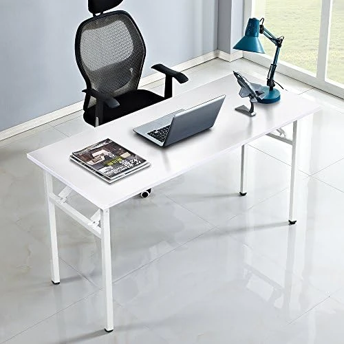 DlandHome 47 Inches Folding Table Computer Desk Portable ActivityTable Conference Table Home Office Desk, Fully Assembled Teak DND-ND5-120TB1 - Image 5