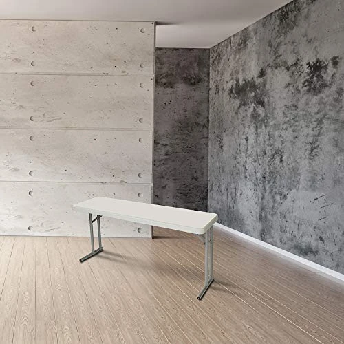 OEF Furnishings 5 Foot Heavy Duty Seminar Folding Table, 18" X 60", Light Grey - Image 6