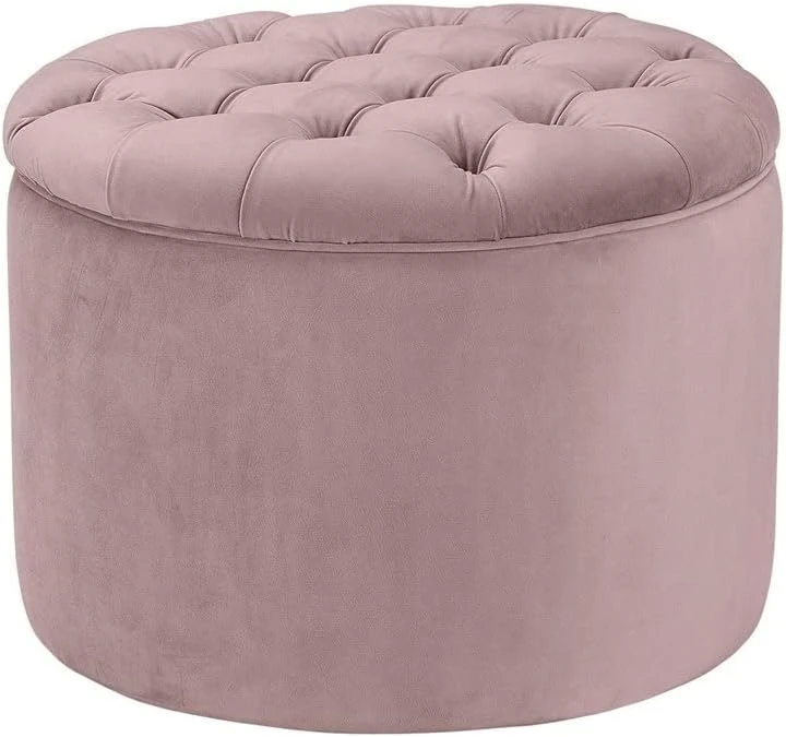 TOV Furniture Queen Velvet Storage Ottoman, Blush - Image 6